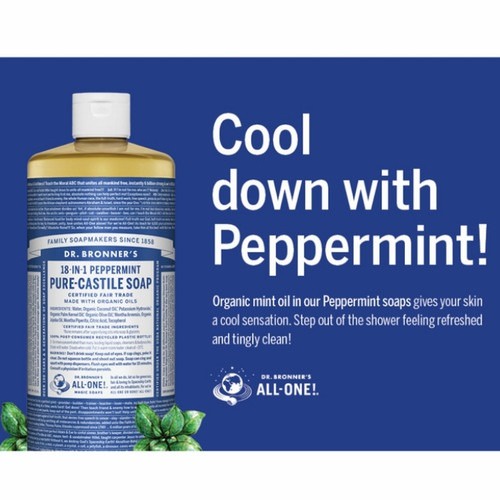 Dr. Bronner's - PEPPERMINT Pure Castile Liquid Soap 946ml