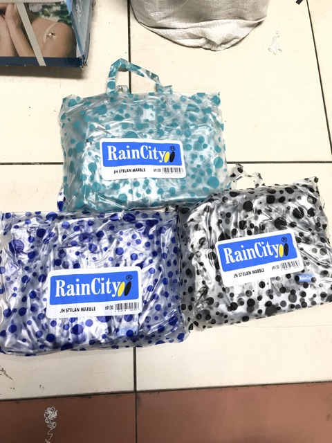 Jas hujan setelan Marble Polkadot Rain city