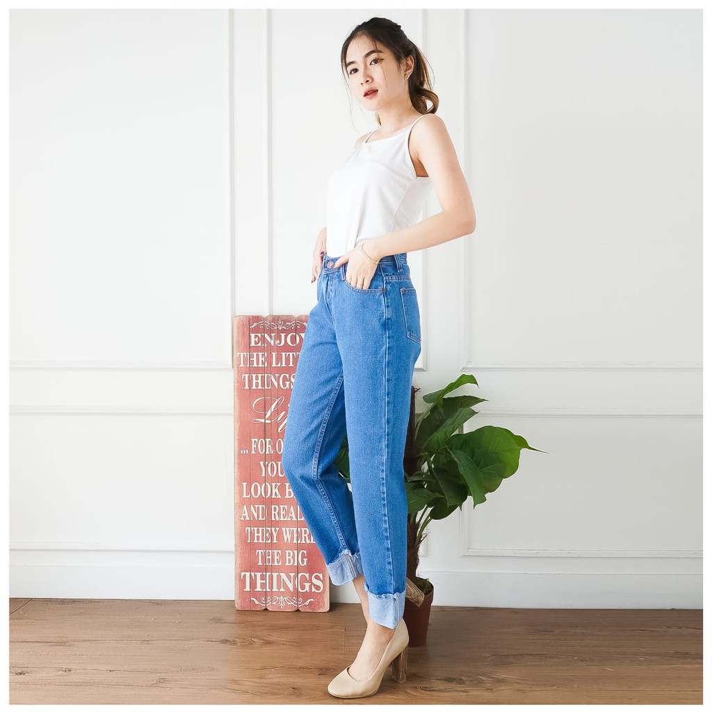 FWR - CELANA BOYFRIEND JEANS LIPAT ELIS