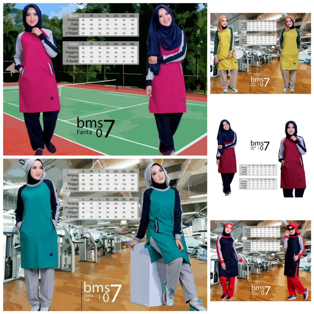 BMS 07 / BELIEVE MUSLIMAH SPORT / BAJU OLAHRAGA MUSLIMAH