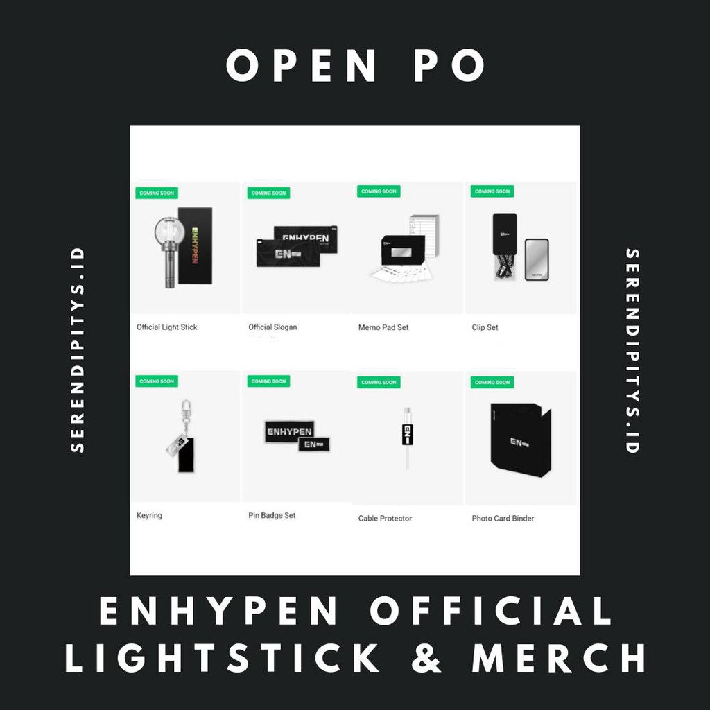 PO ENHYPEN OFFICIAL LIGHTSTICK & MERCHANDISE LOGO WEVERSE SHOP ENGENE MERCH MD [DP PO]