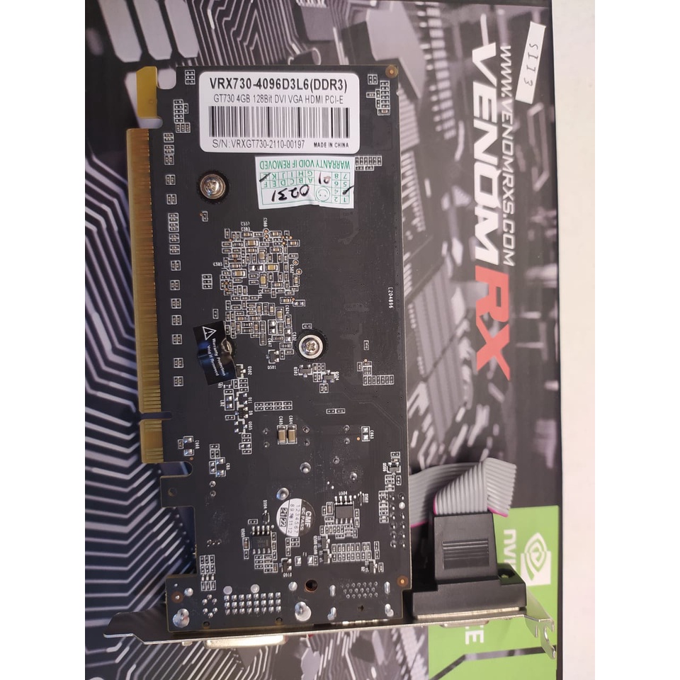 VGA Card VENOMRXS NVIDIA GEFORCE GT 730 2GB / 4GB GDDR3 128bit HDMI,VGA,DVI