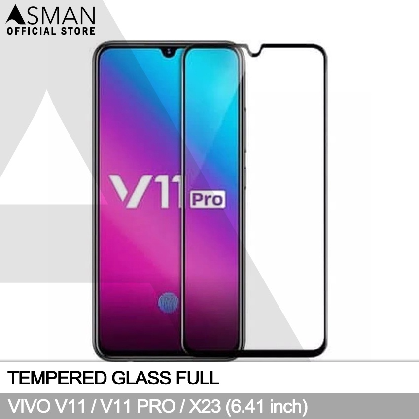 Tempered Glass Full VIVO V11 / V11 Pro (6.41&quot;) | Anti Gores Kaca - Hitam