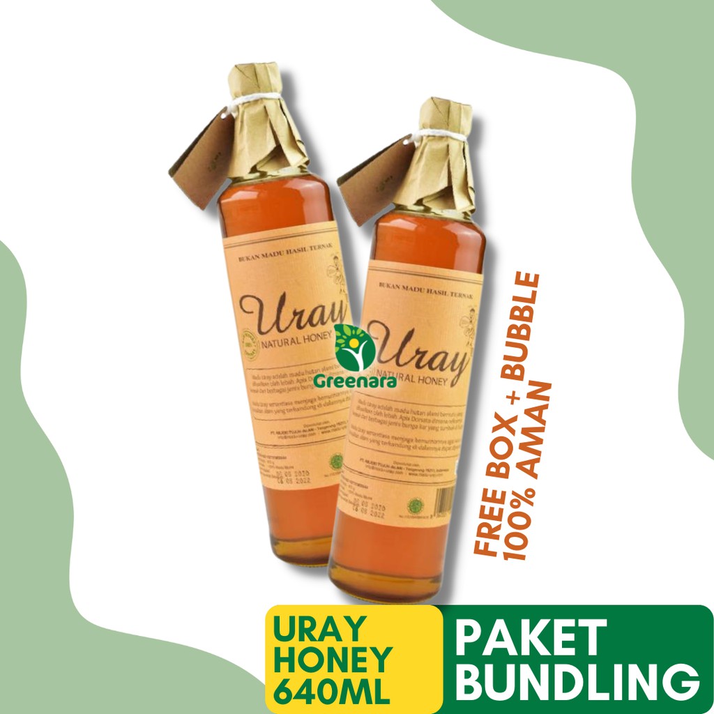 

Terlaris PAKET Madu Uray 640ml Natural Honey / Madu Lebah Hutan