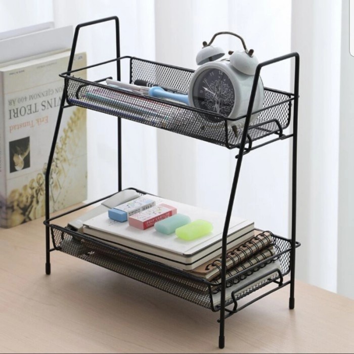 

Rak Kosmetik Besi Rak Dapur Kamar Mandi Rak Serbaguna 2 Susun MH959 - MH959 Hitam