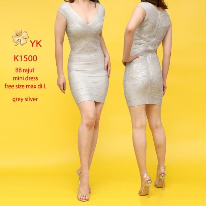 DRESS MINI YKDRESS 1500 BB BBDRESS MINI DRESS BEBE RAJUT BODYCON SABRINA LENGAN D DRESS WANITA