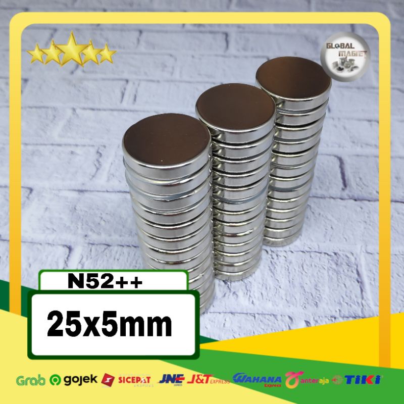 Magnet Neodymium 25x5mm N52++