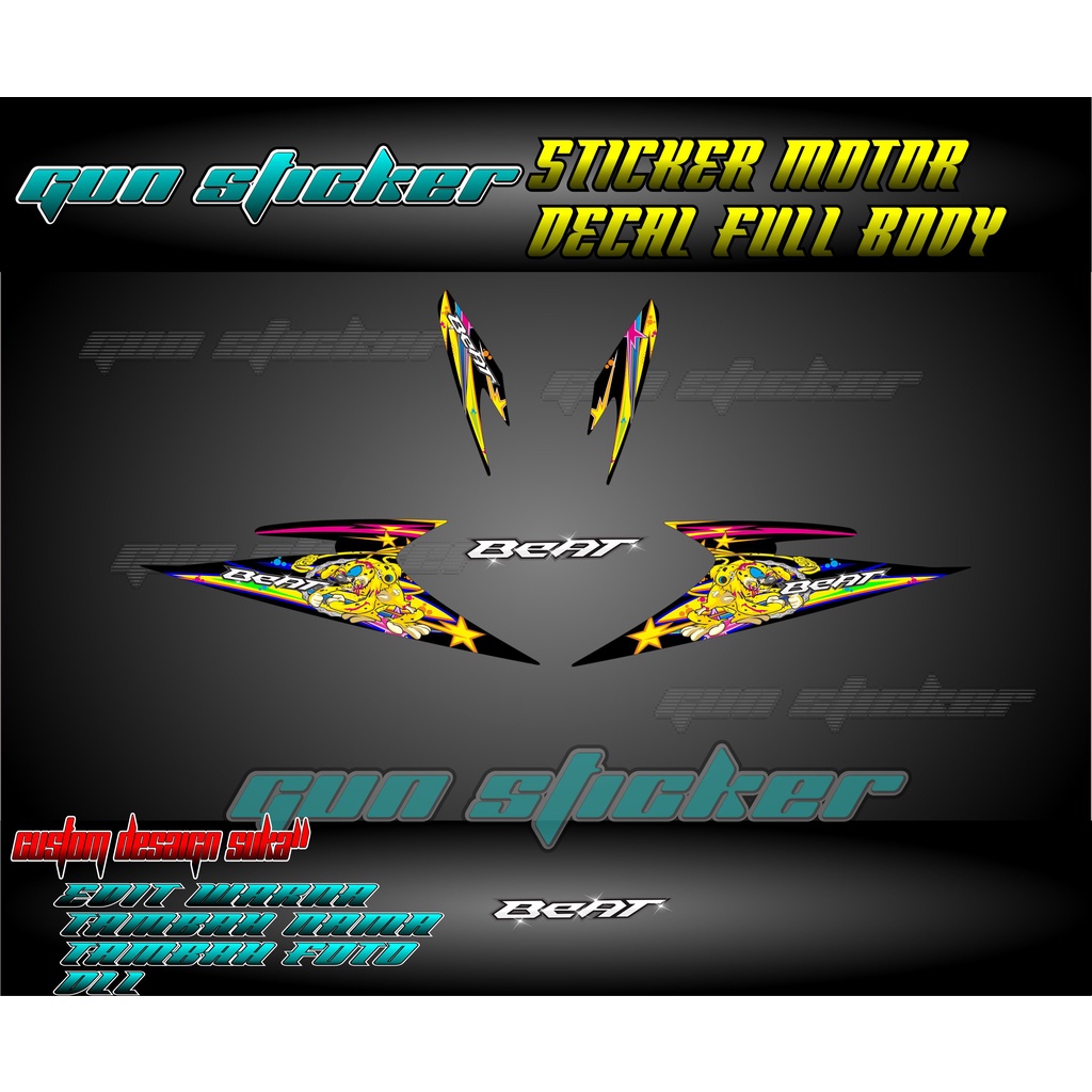 striping variasi beat karbu marsupilami lis beat karbu