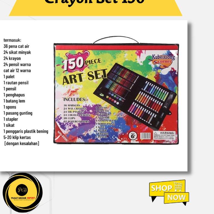 

Miliki - Set Alat Menggambar Melukis / Crayon Set Pensil Warna 150 Pcs