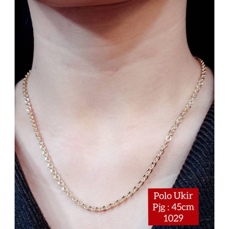 Kalung Titanium Nuri Ukir Anti Karat