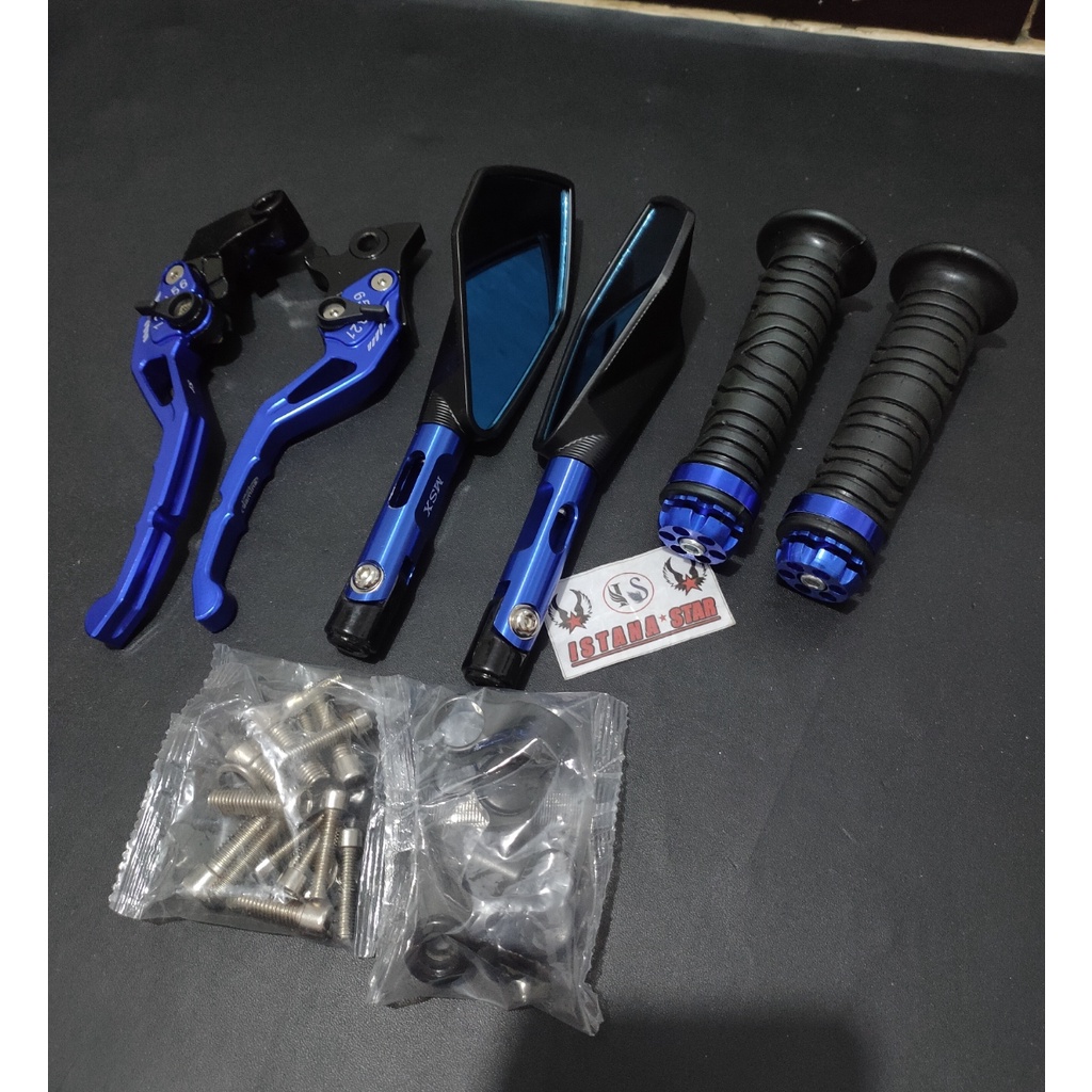 Handle Rem Dan Kopling Vixion Full CNC Plus spion tomok plus grip ring CNC