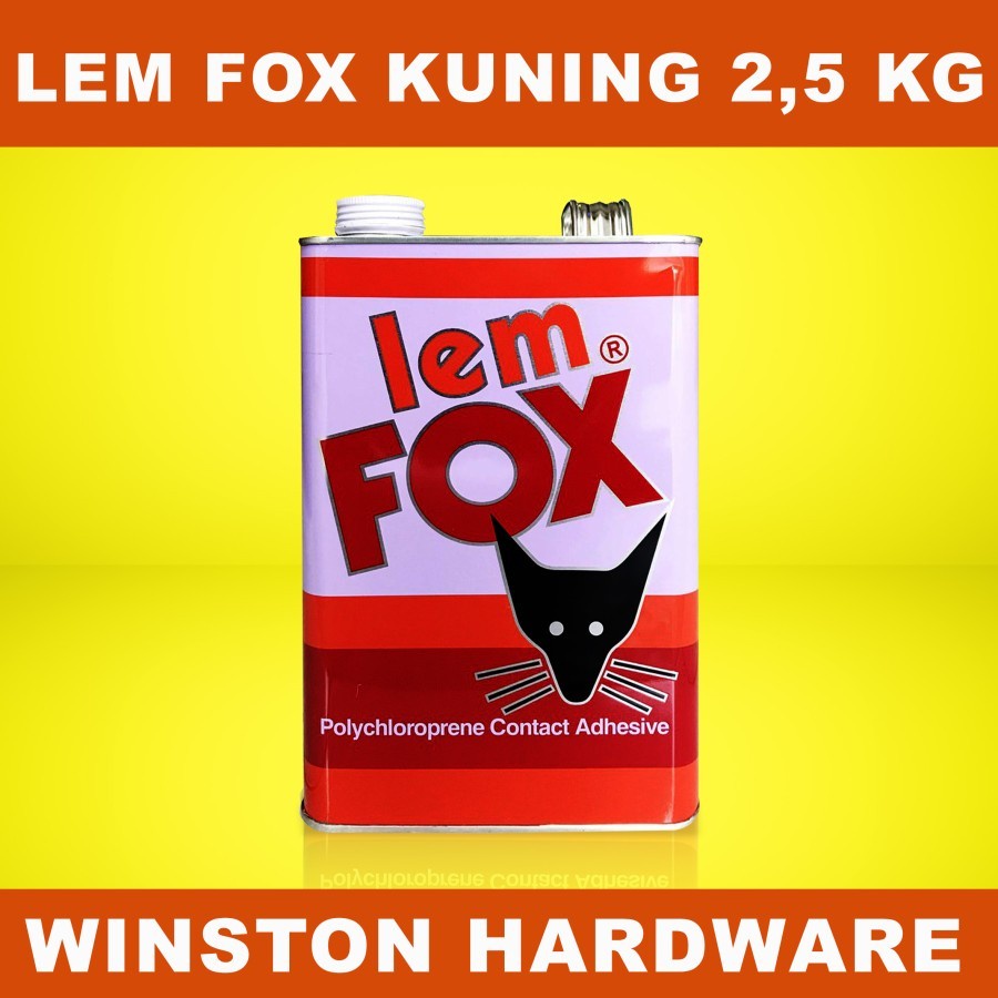 

PROMO Lem HPL Furniture Mebel Fox Kuning Galon Kecil 2,5 Kg 2500gr winston surabaya