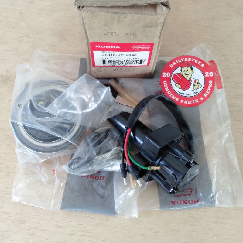 KEY SET KUNCI KONTAK SET TANGKI JOK HONDA TIGER 2000 LAWAS LAMA ORIGINAL AHM 35010-KCJ-690