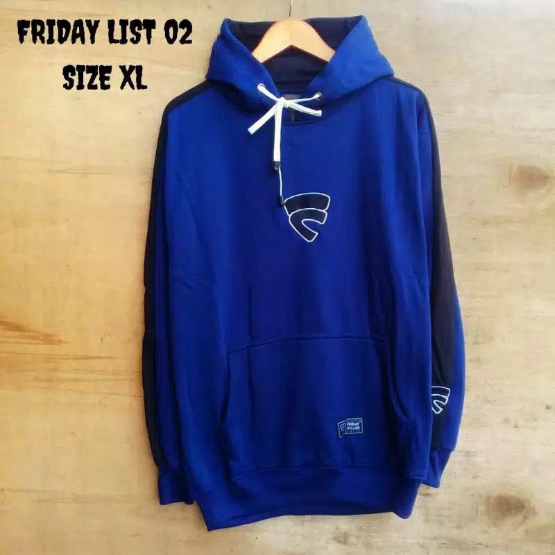Jaket Hoodie Sweater Friday Killer | Jaket Jemper Hoodie L XL
