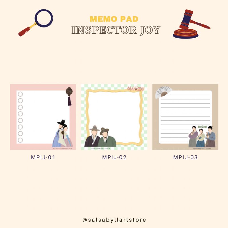 

Memo Pad Inspector Joy kdrama series || salsabyllartstore