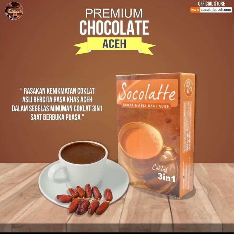 

Socolatte bubuk 3 in 1 400gr MINUMAN COKLAT KHAS ACEH