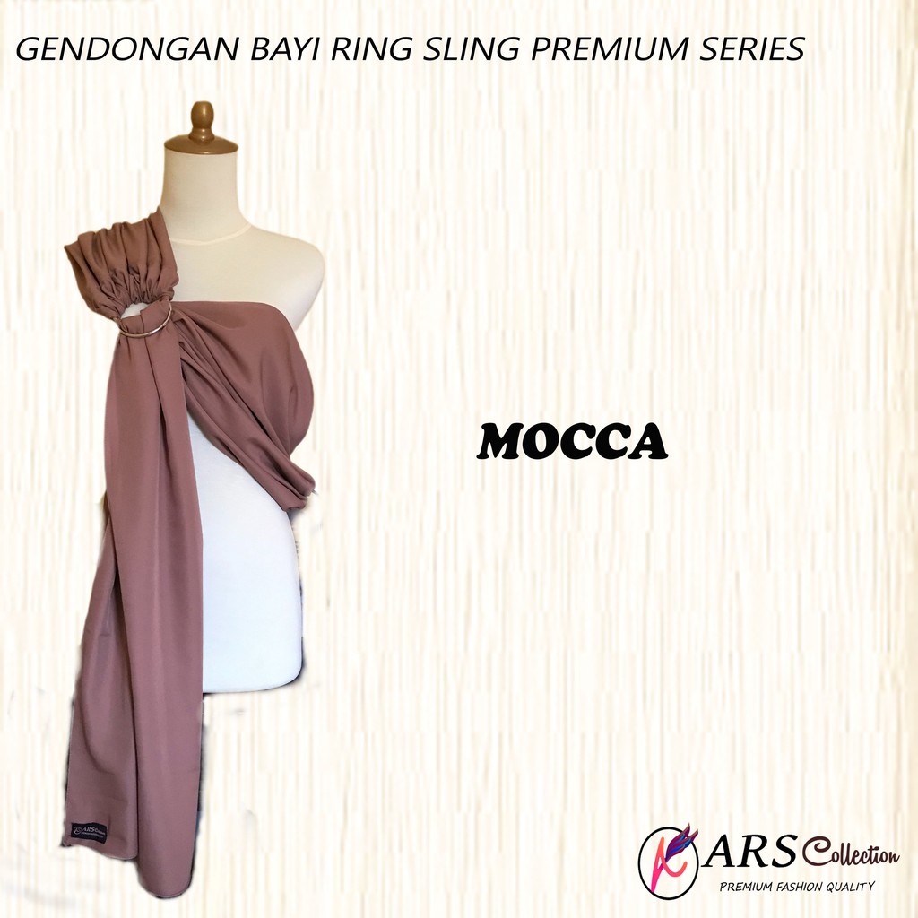 Gendongan Bayi Ring Sling Tanpa Celah Premium Series Bahan Linen Rami