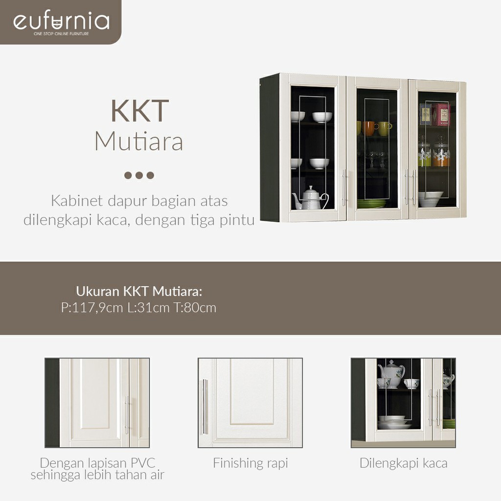 Mutiara Series Kitchen Set 2 pintu + Laci / Rak Dapur/ Meja Dapur/ KKT010880i