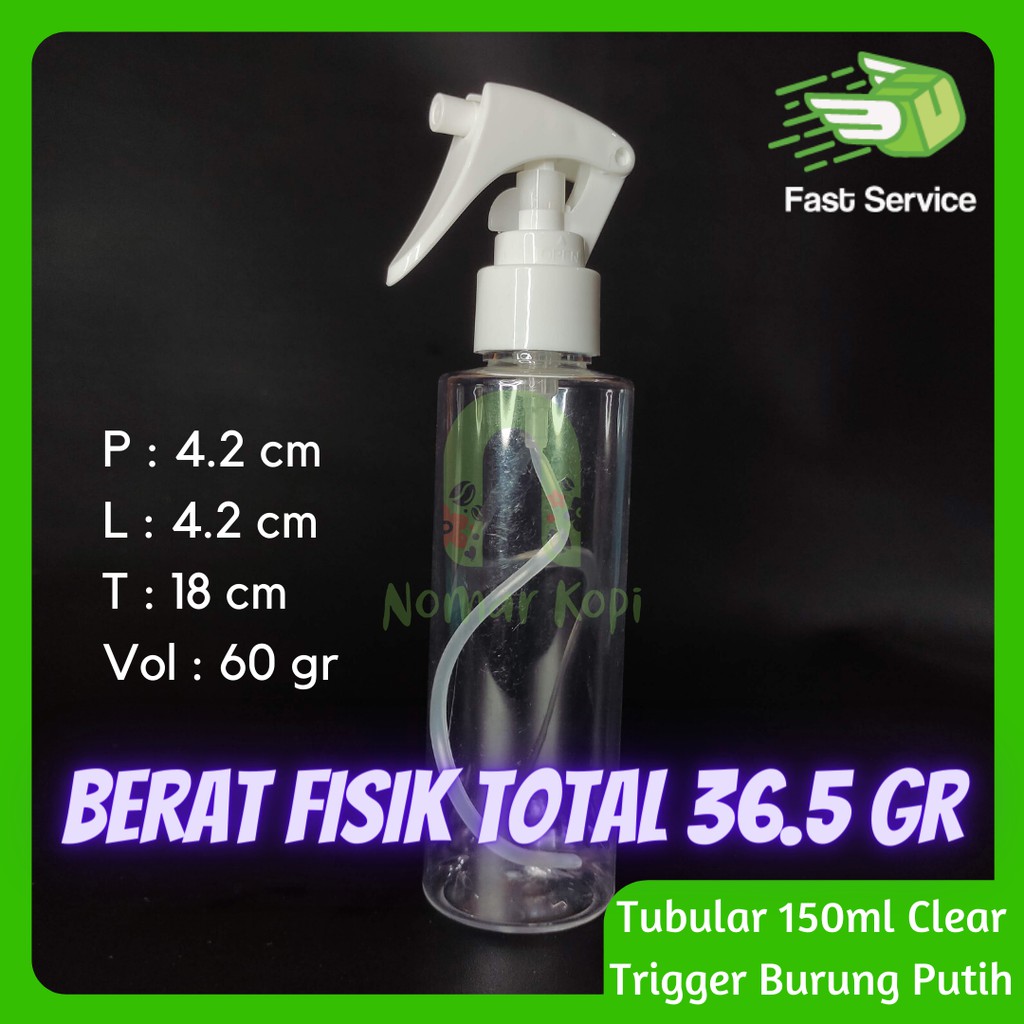 Botol 150ML Tabular Clear Mini Trigger Burung