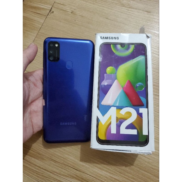 SAMSUNG GALAXY M21 RAM 4/64GB DUAL SIM SECOND FULLSET NO MINUS