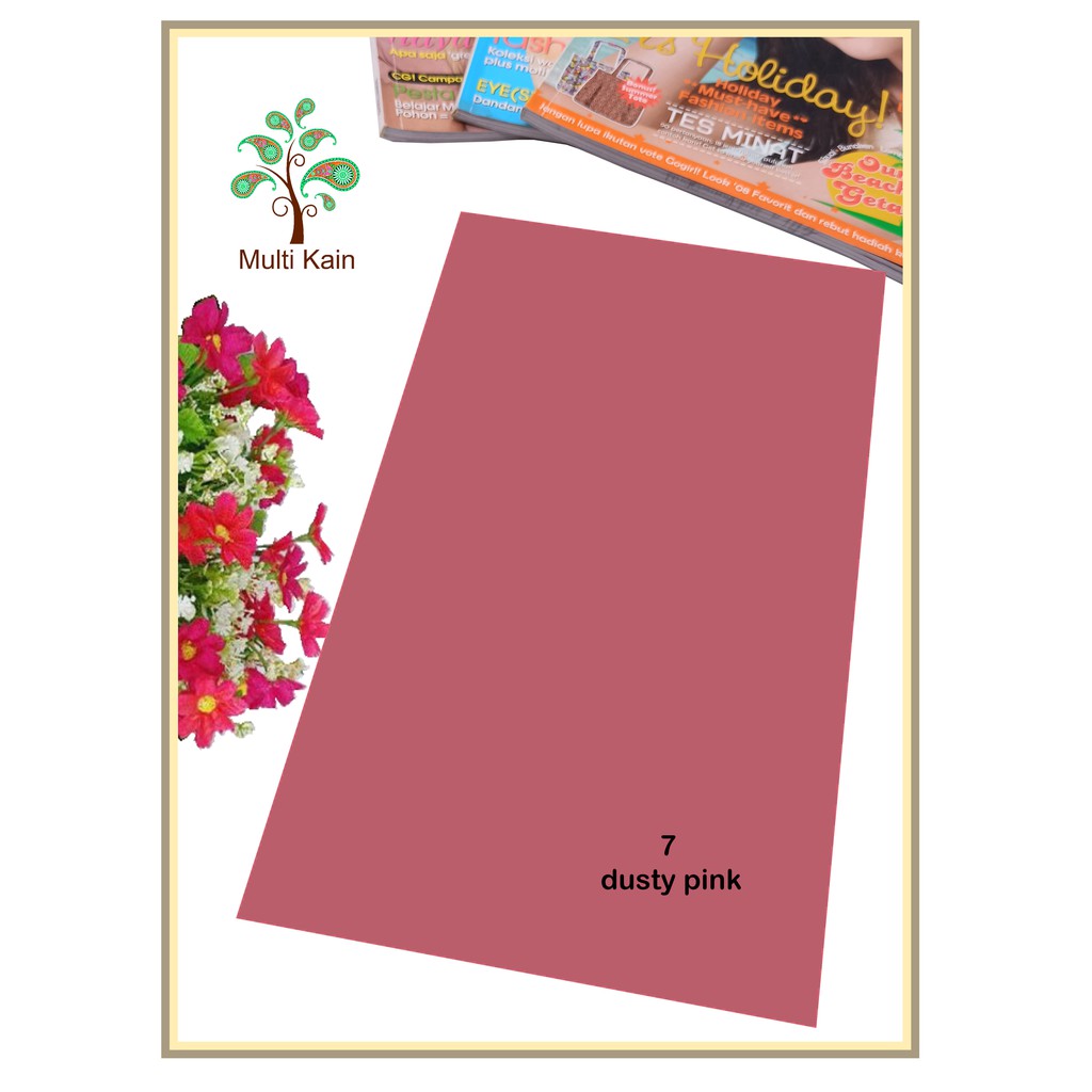 Bahan multi Kain Rayon Uniqlo mukena Meteran dan Grosir Quality Super-7 dusty pink