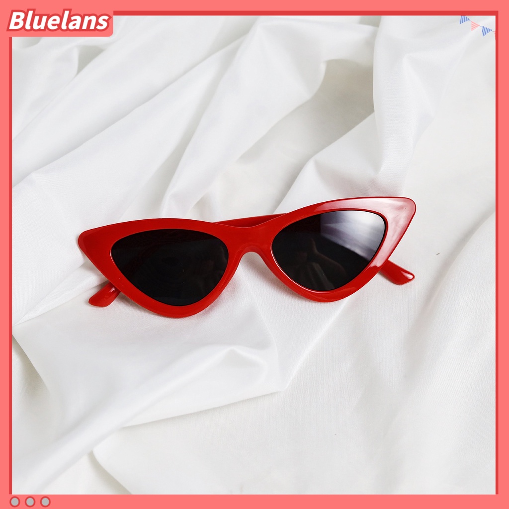 Bluelans Retro Funny Unisex Anti Sun Narrow Cats Eye Plastic Frame Sunglasses Eyewear