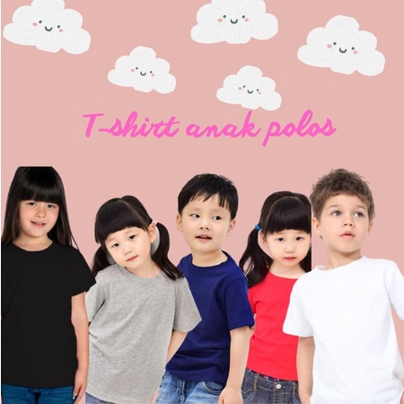 Jeco fashion Tshirt anak polos cotton combed