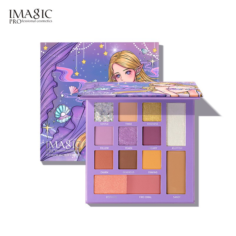 (READY &amp; ORI) IMAGIC Mermaid Series Makeup Palette EY333 EY334 Ungu/Hitam