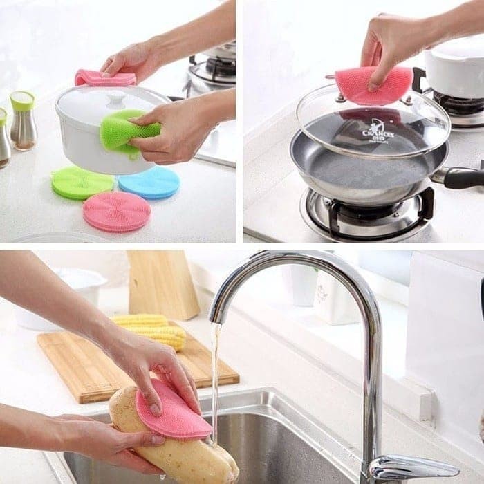 【GOGOMART】Spon Spons Silikon Cuci Piring - Dish Sponge Silicone Cleaning Wash