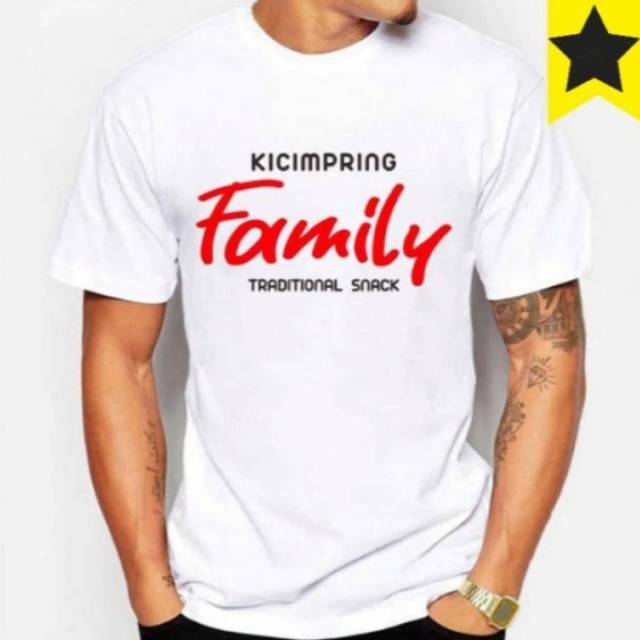 Kaos baju tshirt unik keren simple kicimpring family( tradisional snack)