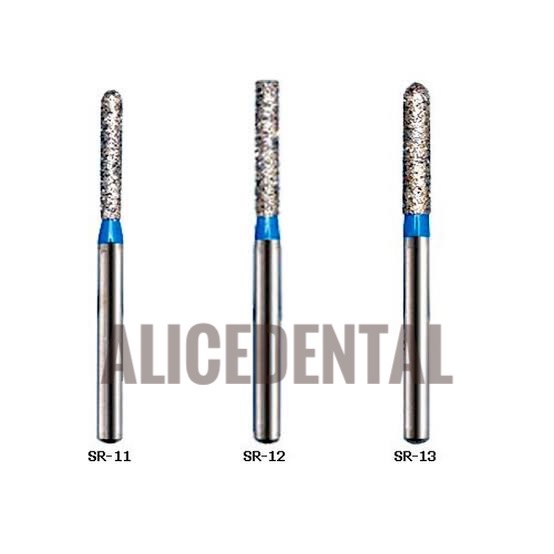 Dental diamond bur MANI SR straight round chamfer bur highspeed high speed