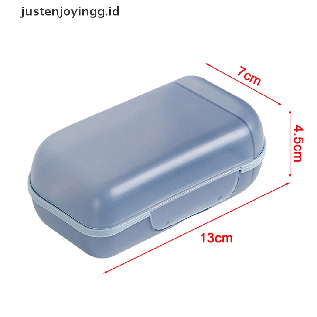 // justenjoyingg.id // Portable Sealed Round Shampoo Bar Soap Holder Box Case Container Home Travel ~