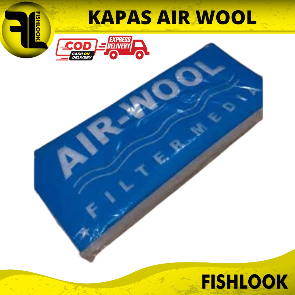 Kapas Filter Aquarium - Air Wool Filter Media Biru (S)