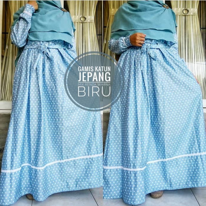 gamis katun jepang renda gamis monalisa syari