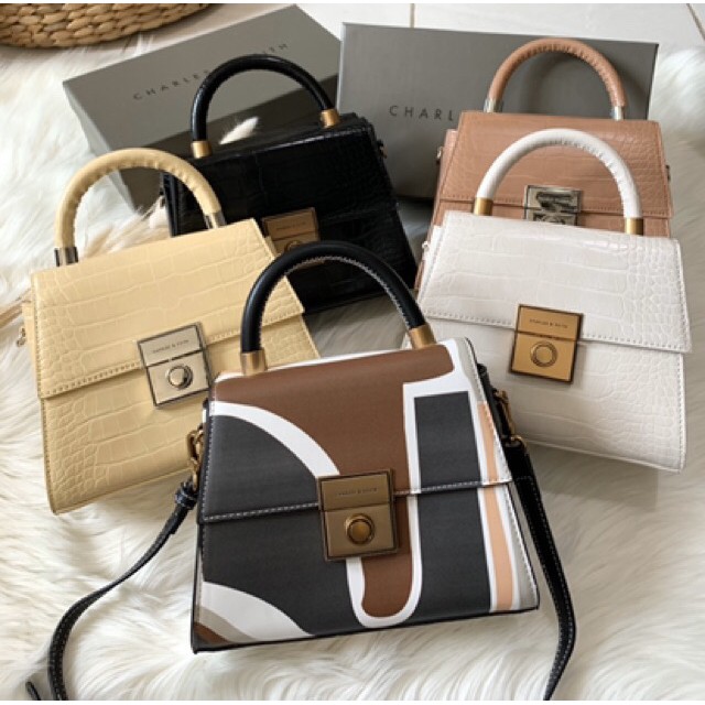 Tas Wanita | Tas Selempang | Tas Import Wanita Ck croc effect bag structured fashion#67852