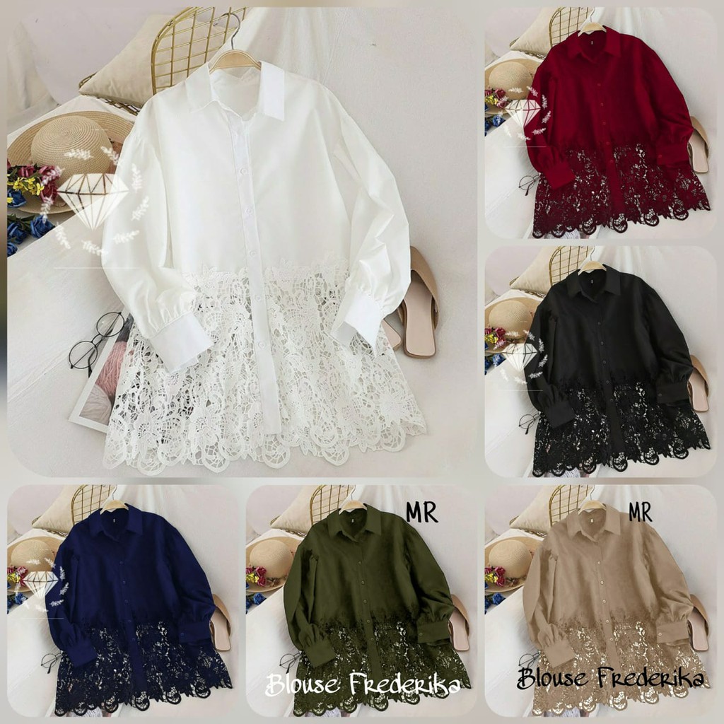 3 UKURAN L XL XXL BLOUSE FREDERIKA BUSUI MR ADA VIDEO REAL PICT