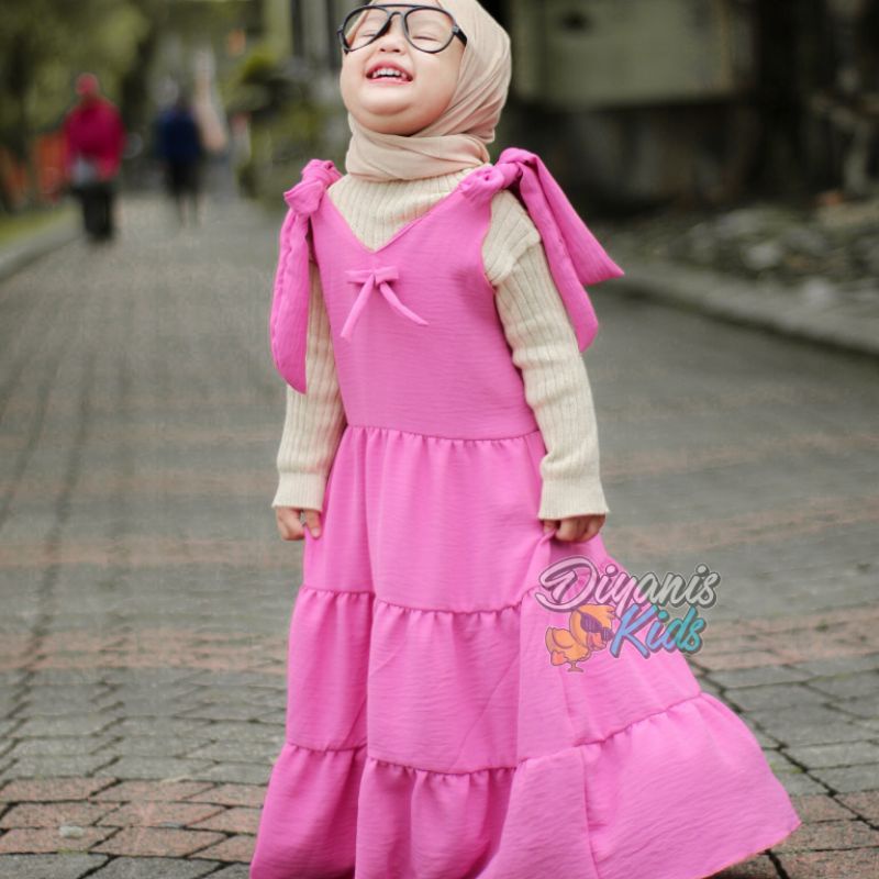 FARESYA - Overal dress anak / Dress muslim anak usia 2-6 tahun