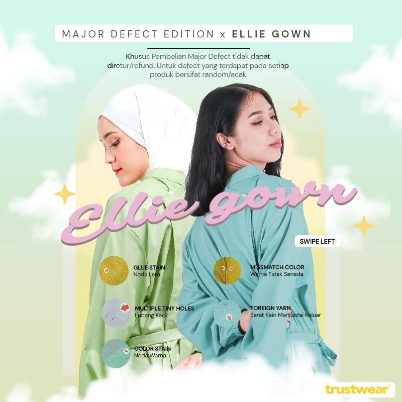[MAJOR DEFECT GOWN ELLIE] Surgical Gown/Gaun Operasi//Gaun OK Dokter/Perawat