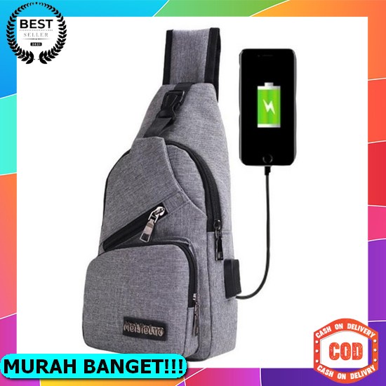 Tas Waistbag Pria Kanvas Branded Selempang Cod Gaul Terbaru X6R9 Bermerk Outdoor Distro Mini Origina