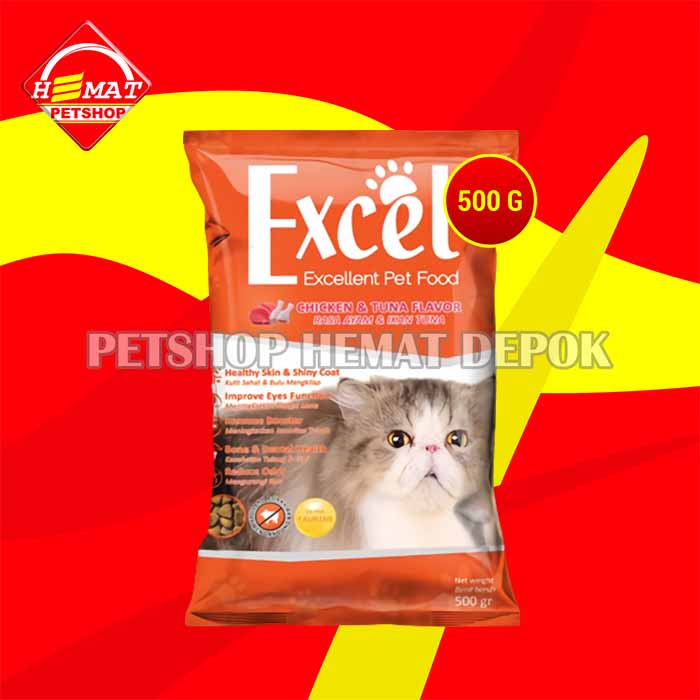 Excel Cat Food 500 Gram Makanan Kucing murah Donat ikan rasa tuna  500gr