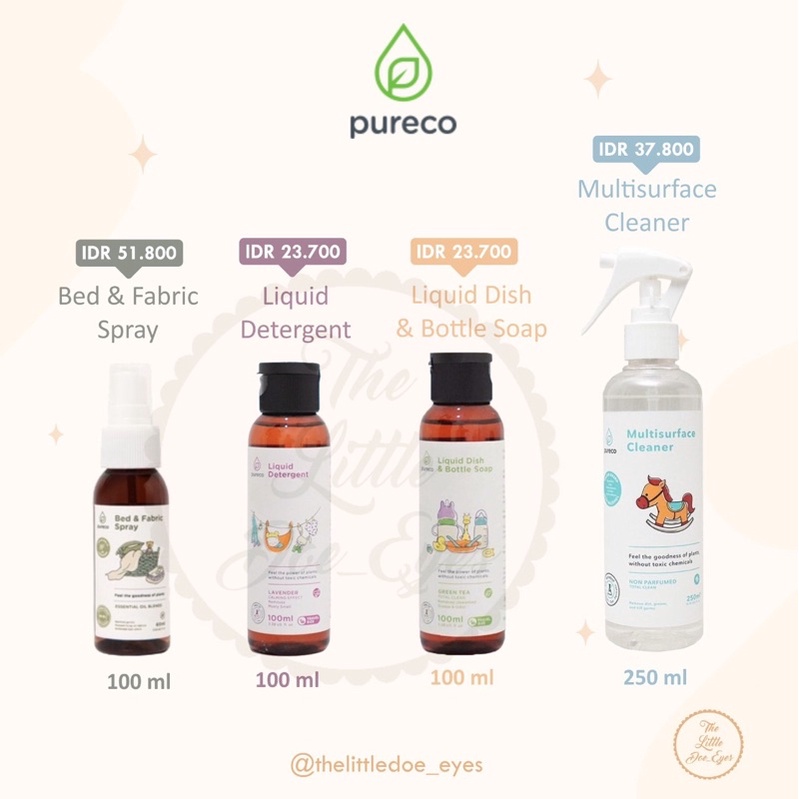 [READY] Pureco 100ml (Liquid Detergent / Liquid Dish &amp; bottle soap / Multisurface Cleaner)