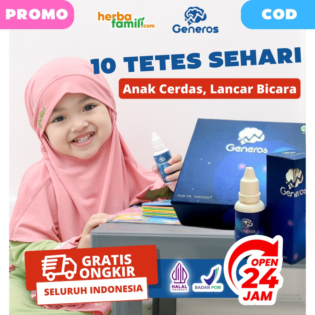 GENEROS 100% ORIGINAL | Vitamin Nutrisi Otak Anak Speech Delay Ori Telat Bicara GENEROS