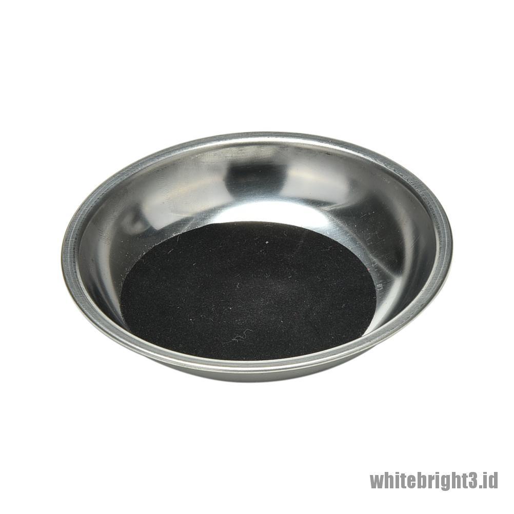 {white3} 1 Pcs Coin Through Glass Steel Cup Mat Magic Props Party Close-up Magic Trick