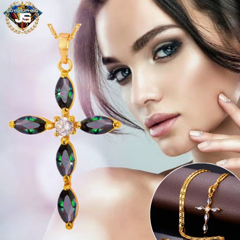 Kalung salib Zirconia