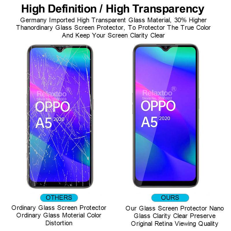 Pelindung Layar Tempered Glass Untuk OPPO A31 A5 A9 A91 A92 A53 A73 A93 A3S A5S A7 F9 F11 RENO 2 3 4 5 PRO