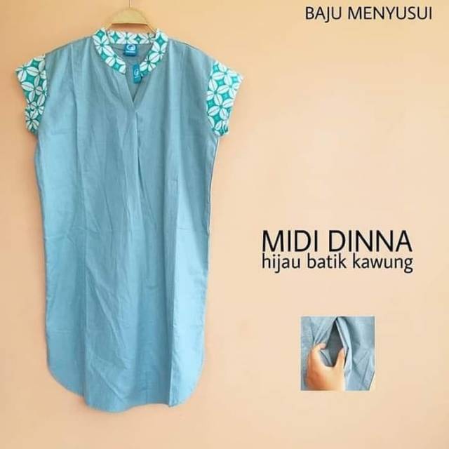 MAMIGAYA Nursing Wear MIDI DINNA Baju Menyusui  Formal Atasan Tunik