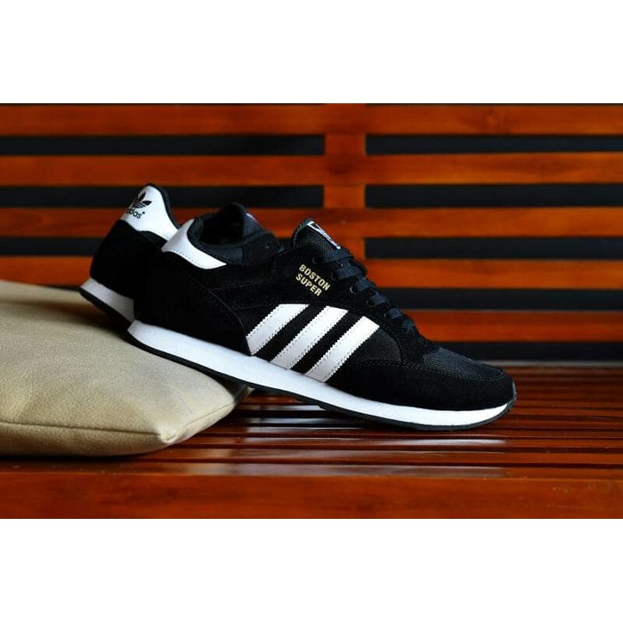 GRATIS ONGKIR Sepatu Adidas Boston Super Grade Ori / Hitam / sport casual pria