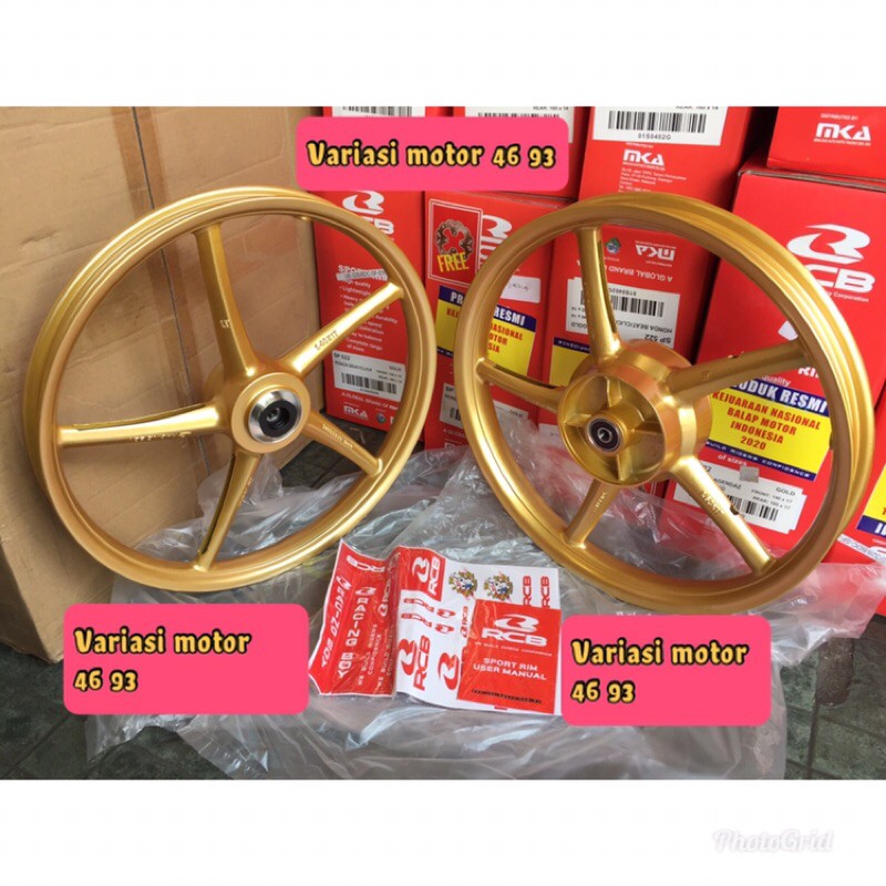 velg racing rcb jupiter z f1zr vega zr mx lama original rcb ring 17