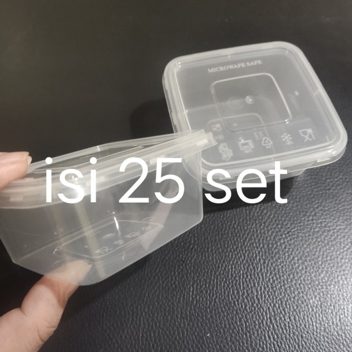 Kotak Makan Plastik 25 ml SQ / Thinwall Container 250 ml Kotak Persegi