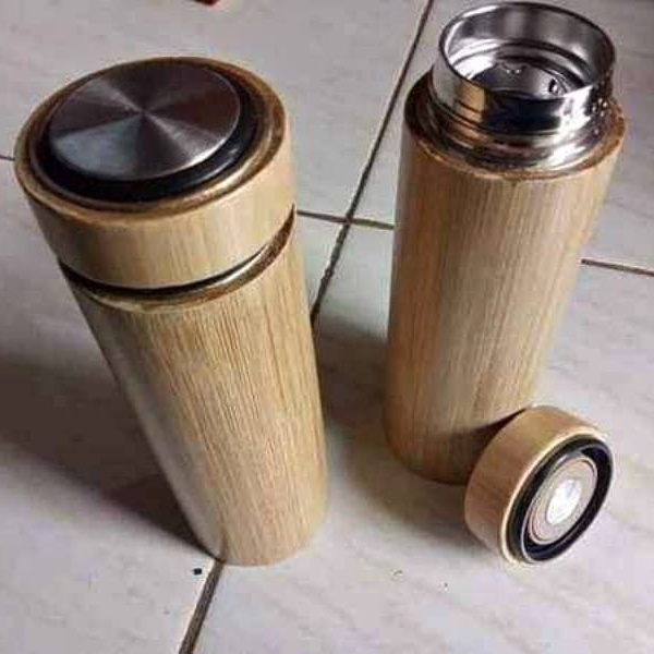 Grosir Termos Tumbler Botol Bambu Polos Antik Murah